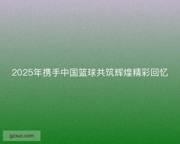 2025年携手中国篮球共筑辉煌精彩回忆